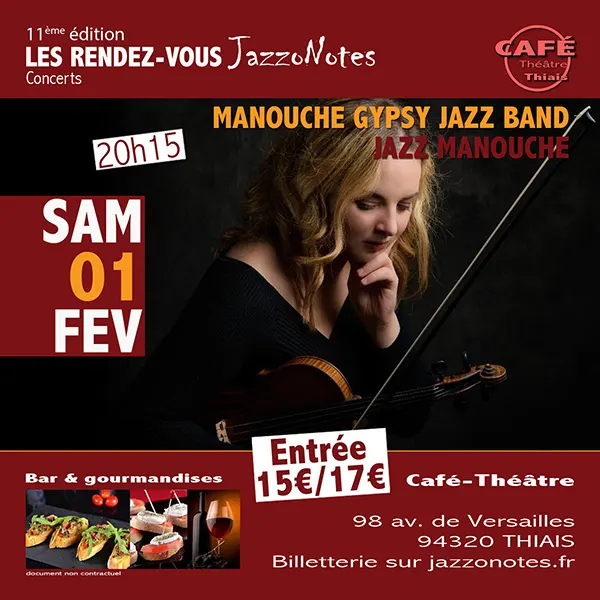 Manouche Gypsy Jazz Band - Concert du Samedi 01 Février 2025