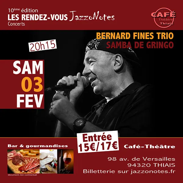 Bernard Fines Trio - Concert du Samedi 03 Février 2024