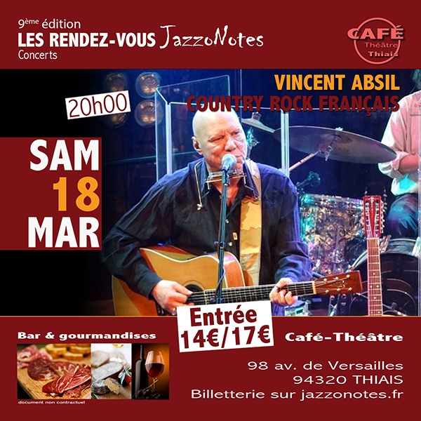 Vincent Absil - Concert du Samedi 18 Mars 2023